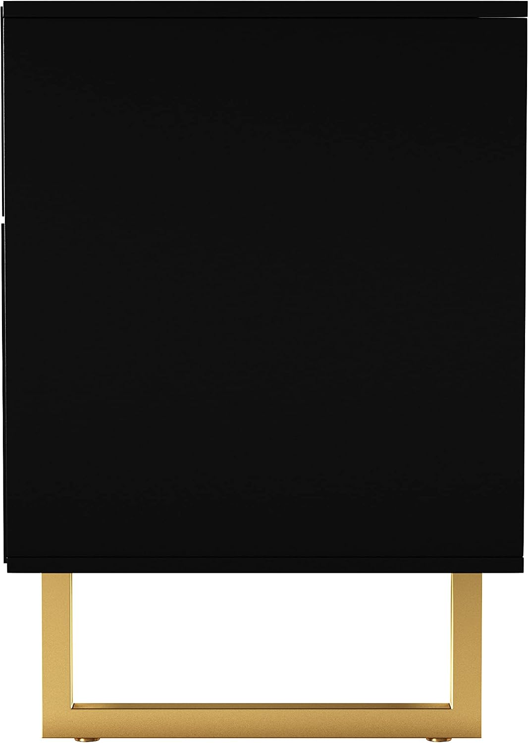 SEI Furniture - Mursley Media Cabinet with Storage - Transitional Design, Black Rattan - Ideal for Living Room, Family Room (MS1222613)