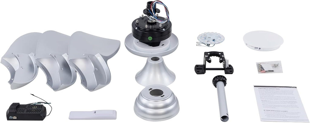 Ceiling Fans with Lights, 30 Inch Modern Low Profile Ceiling Fan with Remote Control 6 Speeds, 3000-6000K Dimmable Timing (1/2/4 hours) 3 Blades Large Ceiling Fan for Indoor and Outdoor Bedroom Patios