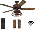 Ciata 48-inch Ceiling Fans with Lights – Smart Ceiling Fan for Bedroom/Living Room – Advanced Ceiling Fan with Remote Compatible with Alexa/Google Home – Wi-Fi Fans for Home – Barnwood Finish