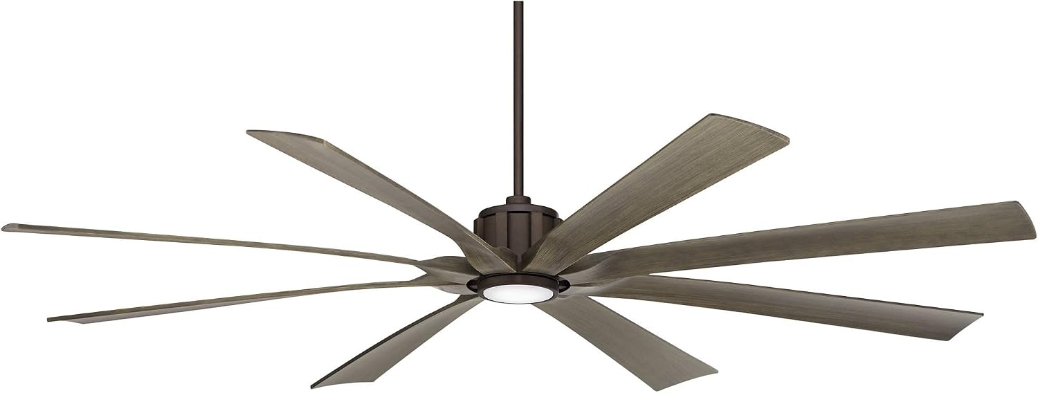 Possini Euro Design 80' Defender Rustic Farmhouse Indoor Outdoor Ceiling Fan with Dimmable LED Light Remote Control Oil Rubbed Bronze Damp Rated for Patio Exterior House Porch Gazebo Garage Barn