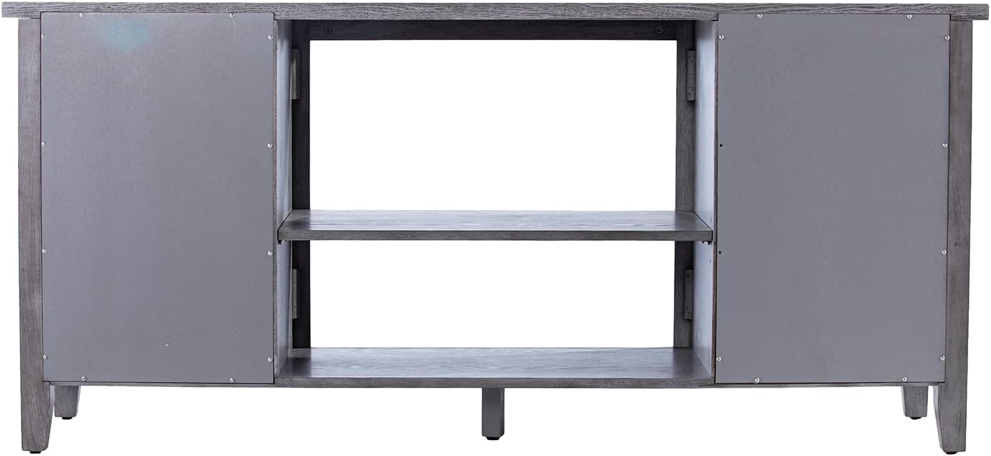 SEI FURNITURE Edderton TV Media Stand with Storage, Gray
