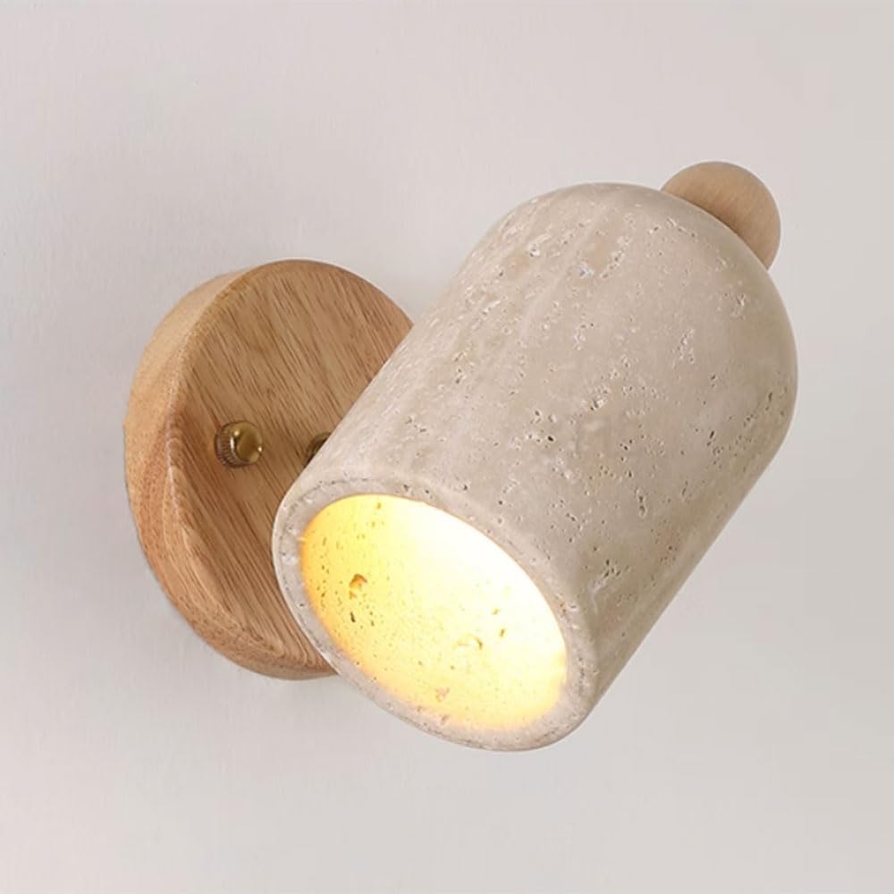 Adjustable Wall Sconces ‎Yellow Travertine Wall Spotlight Farmhouse Hallway Wall Light Fixtures Indoor Reading Wall Mounted Lamp Decoration for Living Room, Kids Bedroom,Corridor Hotel