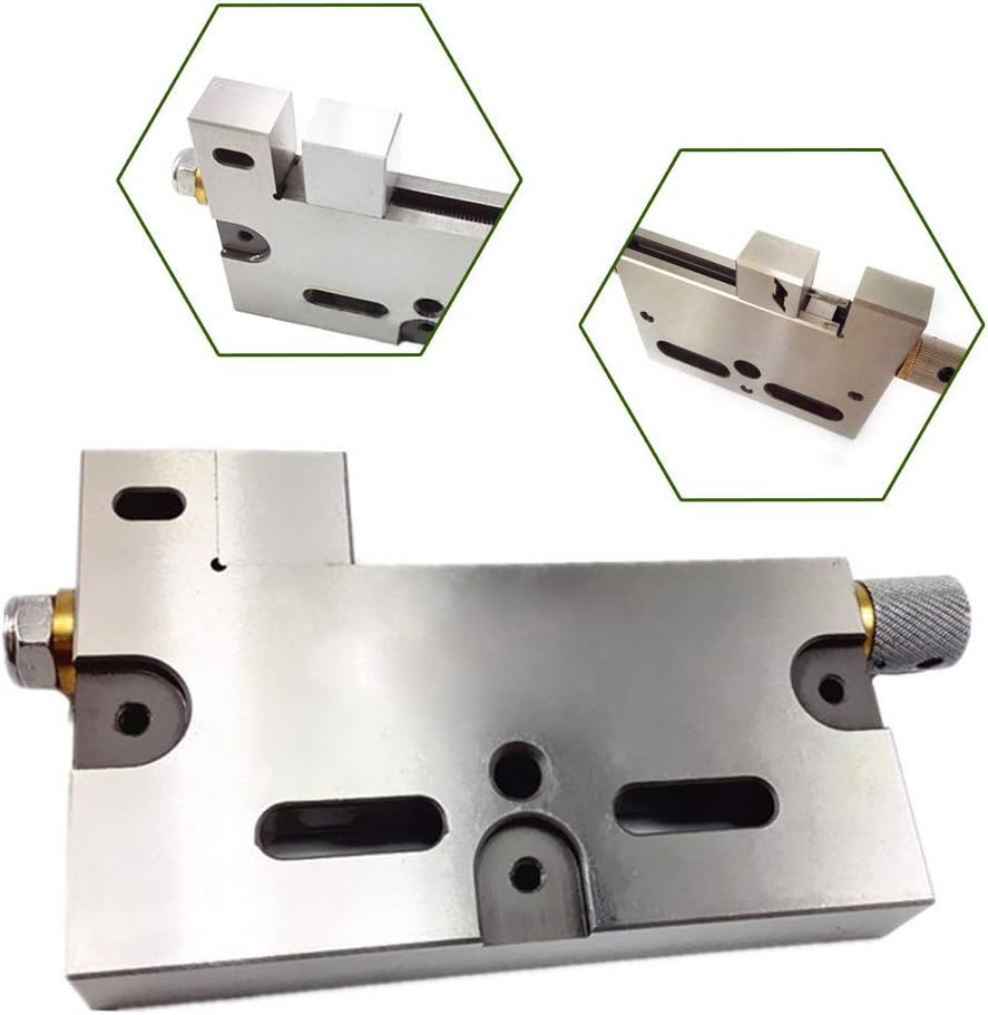 4'' Wire EDM Vise High Precision Stainless Steel Jaw Opening Clamp 3kg, Slow-Moving Wire Vise for Small Workpieces
