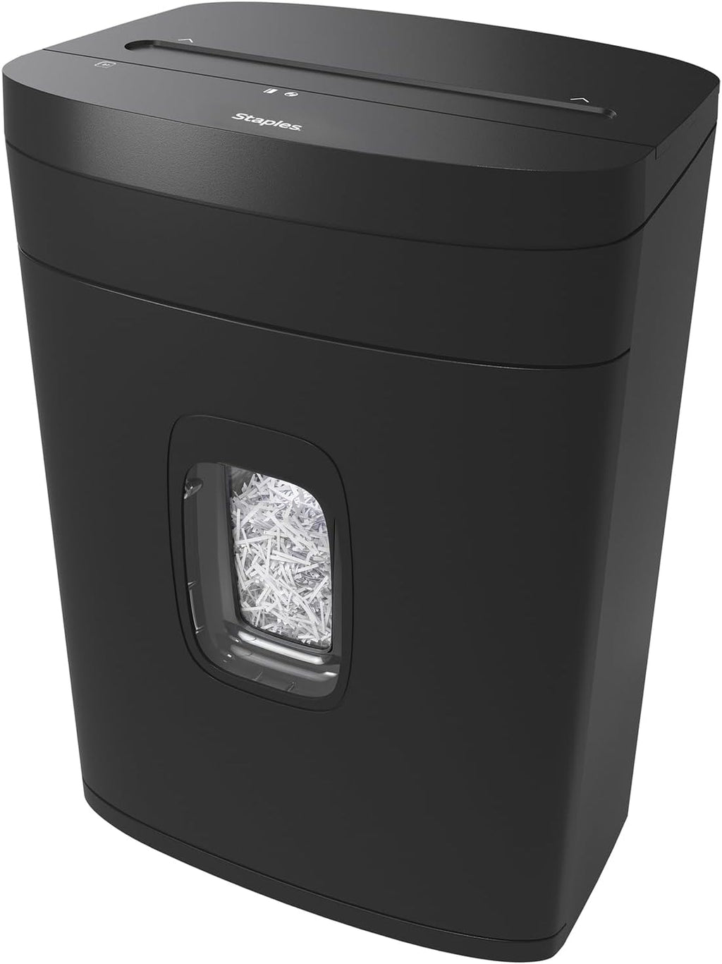 Staples 15-Sheet Cross Cut Paper Shredder for Home Office, P-4 Security, 20-Min Run Time, Shreds Paper/Credit Cards/CDs/DVDs, Quiet 65 dB, Auto Start/Stop, 5 Gallon, Black
