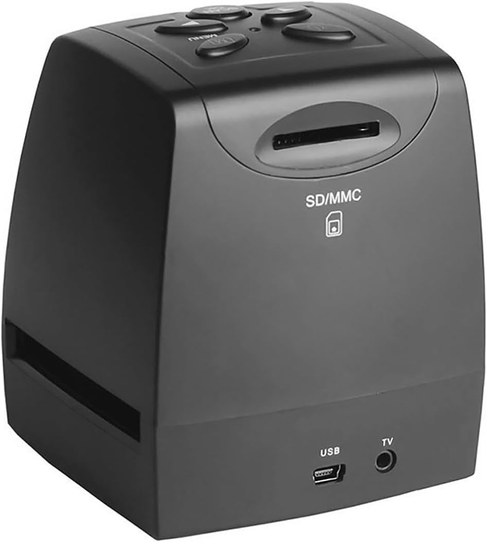 Film Slide Scanner, Screen Digital Film Scanner, High Reduction, 2.36' LCD Screen, Wide Compatibility, 100-240V Slide Converter for Coloured Positive and Negative Films, can Convert The Film into 12
