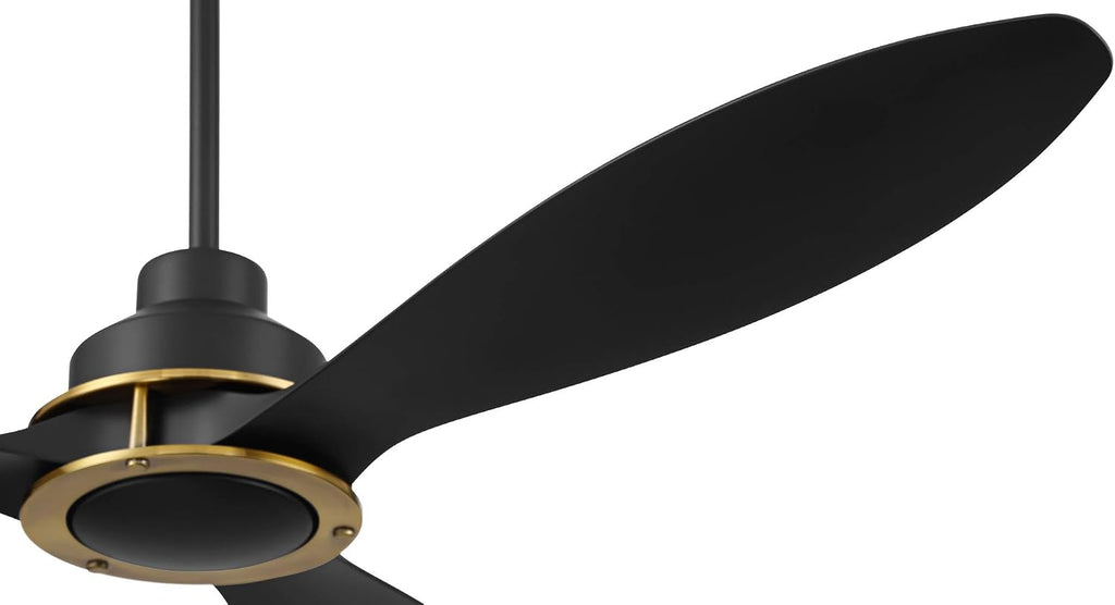 Casa Vieja 56' Veyron Modern Indoor Outdoor Ceiling Fan 3 Blade LED Light Remote Control Matte Black Finish Blades Bedroom Patio Living Room Kitchen Porch Damp Rated Decorative DC Motor Garage