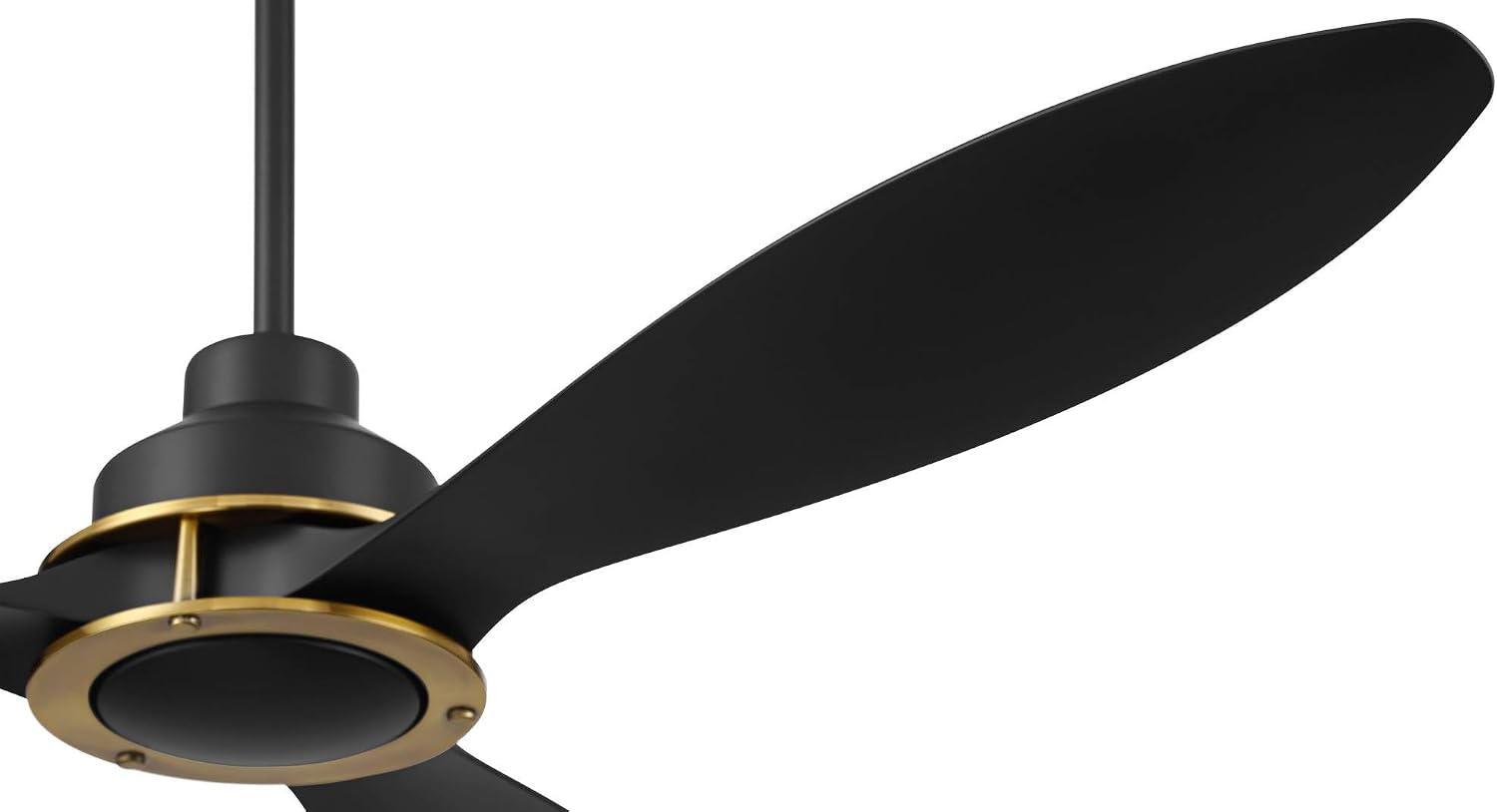 Casa Vieja 56' Veyron Modern Indoor Outdoor Ceiling Fan 3 Blade LED Light Remote Control Matte Black Finish Blades Bedroom Patio Living Room Kitchen Porch Damp Rated Decorative DC Motor Garage