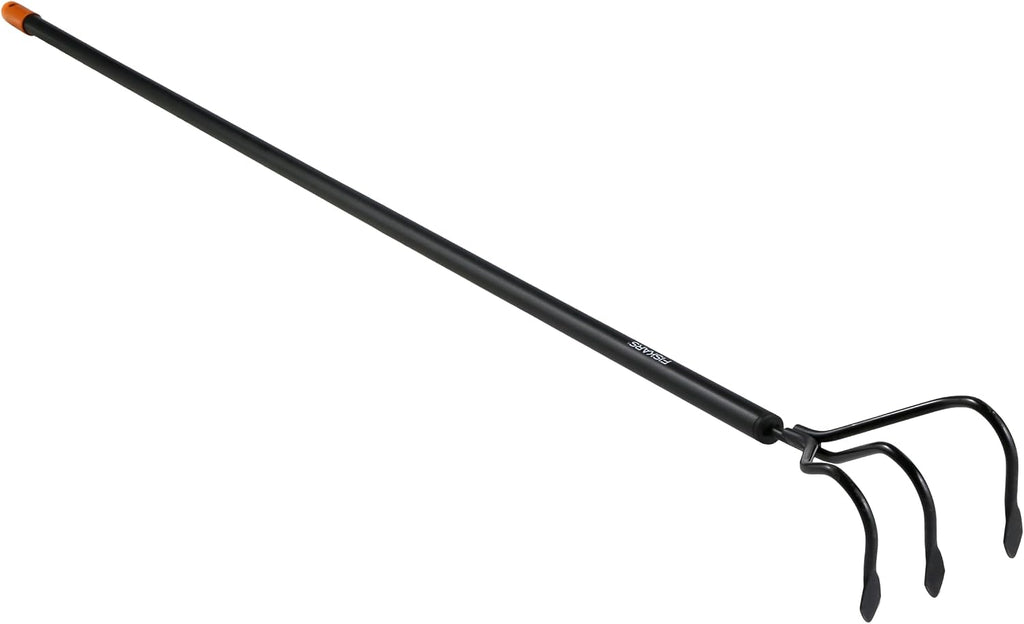 Fiskars Solid Cultivator, for Optimal Bed Preparation and Care, Length: 164 cm, Width: 12 cm, Black/Orange, 1016034