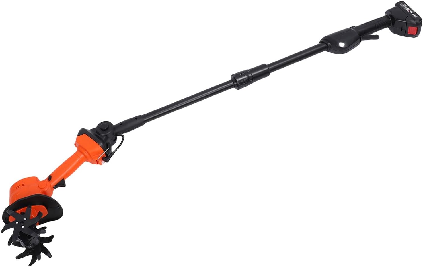 AUNMAS Cordless Mini Tiller, Powerful Tilling Performance with 4 Manganese Steel Tines 1.5Ah Battery, Lightweight Ergonomic Design for Gardening Loosening Soil Weeding Trenching (US Plug)