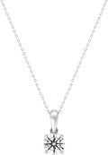 GILDED Round Solitaire 1/10 to 1 Cttw Lab-Grown Diamond Pendant Necklace, Sterling Silver and14KT Gold Plated Silver, Classic 4-Prong Setting, 18inch Chain