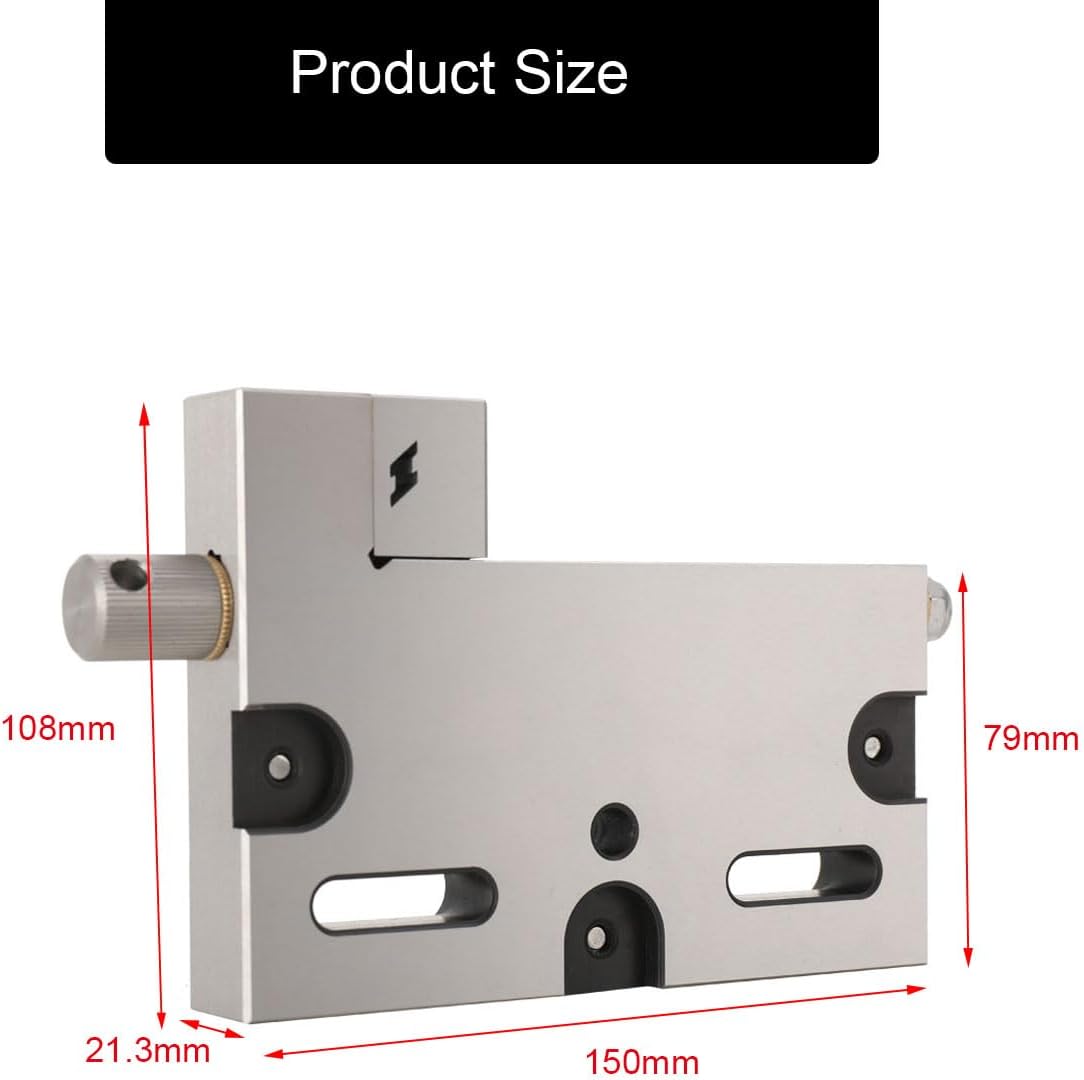 High Precision Toolmakers Vise,Stainless Steel Bench Vise 4 Inch Wire EDM Precision Manual Vise Slow-moving Wire Vise Opening 0-100mm Clamping Range 3Kg Load Fits CNC Wire Cutting Machine