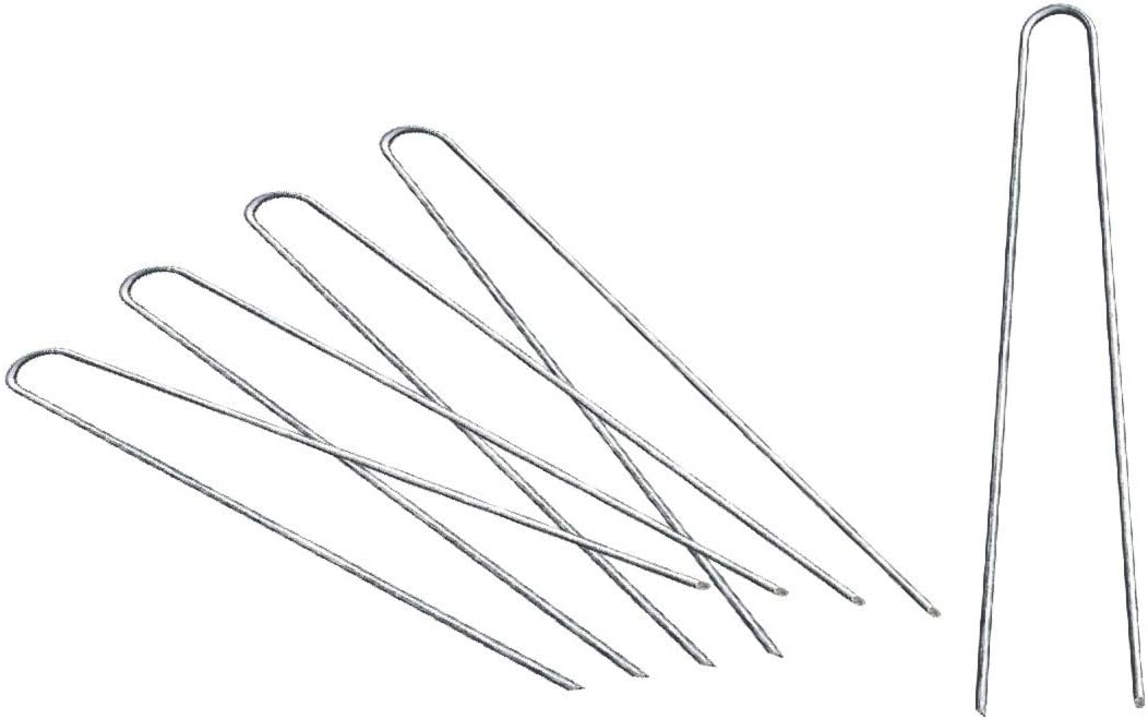 Sandbaggy 12-inch 8-Gauge Round Top Landscape Staples~SOD Garden Stakes Weed Barrier Pins (500 Staples)
