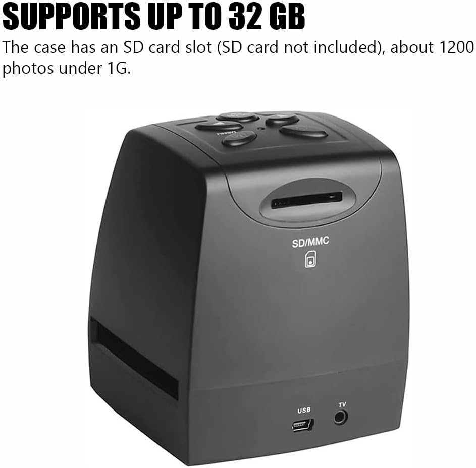 10MP Film Scanner, Mini Digital Film Scanner Slide Digitizer, Converts Slide/Negatives to JPEG Images, Digital Photo Negative Scanner