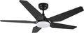 Carro 52' Modern Smart Ceiling Fan with Dimmable LED Lights and Remote, Compatible with Alexa/Google Home/Siri/APP, DC Motor with 10 Speeds, for Living Room Dining Bedroom, Black