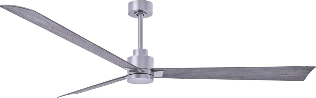 Matthews AK-BN-BW-72 Alessandra Wet Rated 72' Outdoor Ceiling Fan without Light, Remote Included, Silent DC Motor, Brushed Nickel with Barn Wood Tone