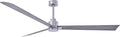 Matthews AK-BN-BW-72 Alessandra Wet Rated 72' Outdoor Ceiling Fan without Light, Remote Included, Silent DC Motor, Brushed Nickel with Barn Wood Tone