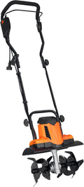 Happybuy 10 Amp Electric Tiller, 14' Tilling Width 3.94' Tilling Depth Corded Electric Tiller/Cultivator, Steel Mn Tines, Ideal for Garden Lawn Soil Digging