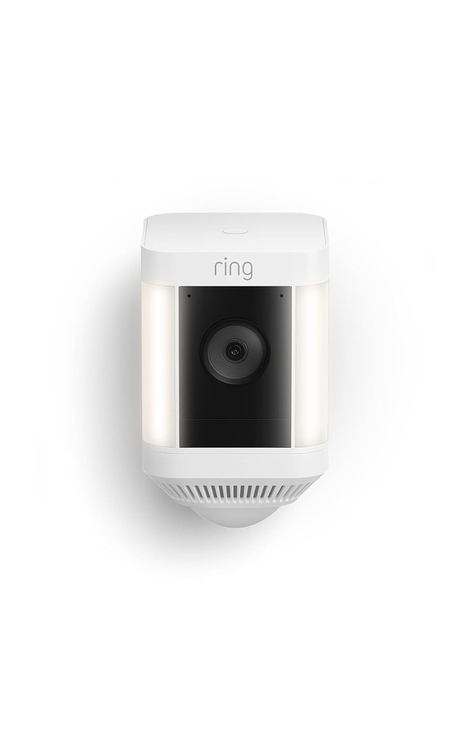 Ring Spotlight Cam Plus, Wired | Two-Way Talk, Color Night Vision, and Security Siren (newest model) - White