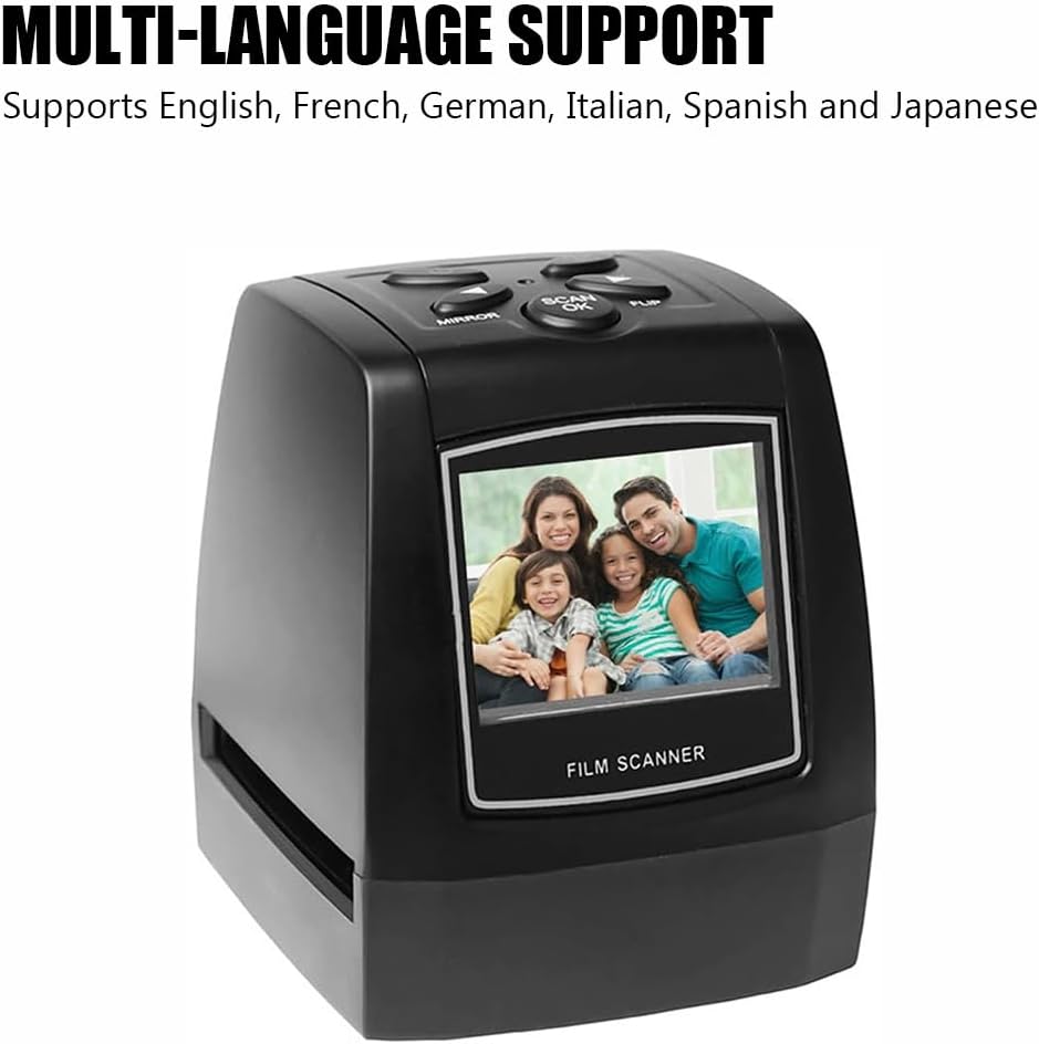 10MP Film Scanner, Mini Digital Film Scanner Slide Digitizer, Converts Slide/Negatives to JPEG Images, Digital Photo Negative Scanner