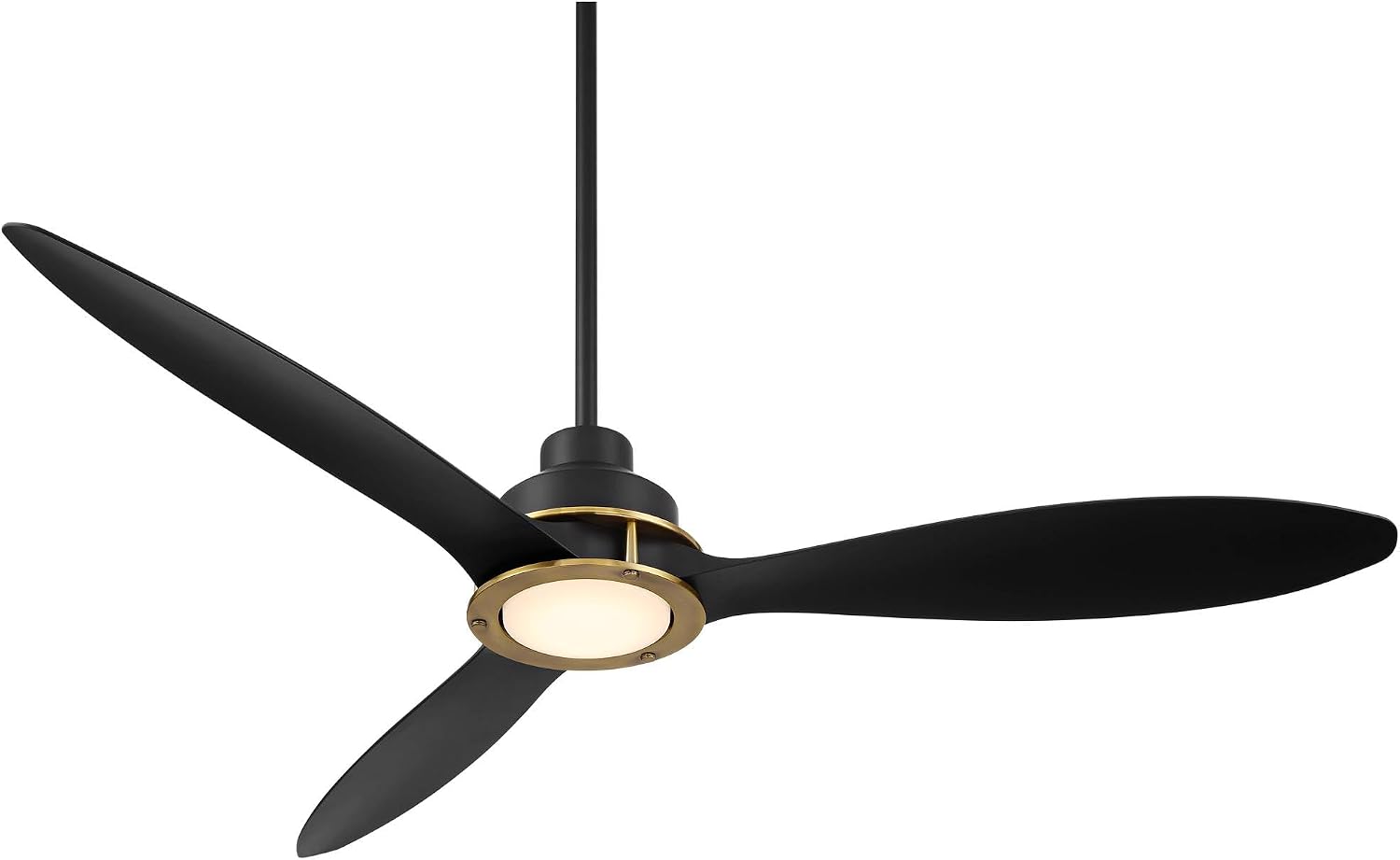 Casa Vieja 56' Veyron Modern Indoor Outdoor Ceiling Fan 3 Blade LED Light Remote Control Matte Black Finish Blades Bedroom Patio Living Room Kitchen Porch Damp Rated Decorative DC Motor Garage