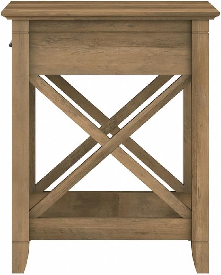 Bush Home Key West Nightstand with Drawer in Reclaimed Pine