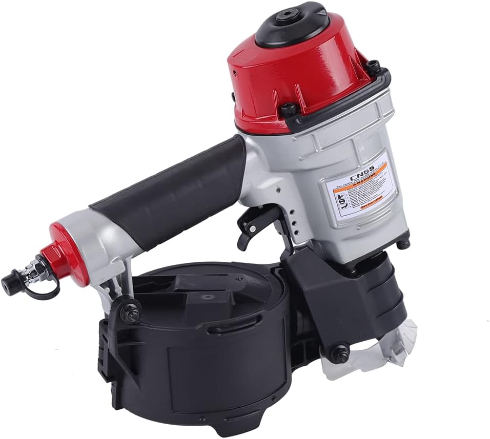 Pneumatic Coil Nailer, CN55 75-100PSI Hand Air Coil Siding Nail Gun Tool For Wooden Furniture Fences Plywood 25-57mm