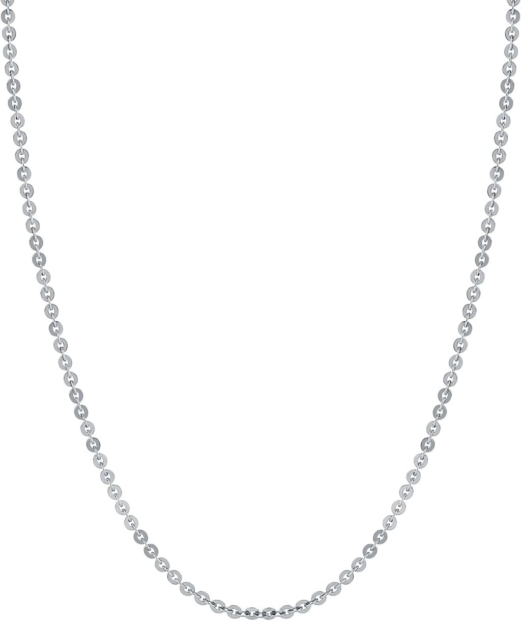ZHOU LIU FU 18K Gold Chain Necklace for Women Cable Necklaces Dainty Choker Adjustable Thin Chains Trendy Layered Sturdy Jewelry Spring Clasp Simple Shiny Real Gold Gift