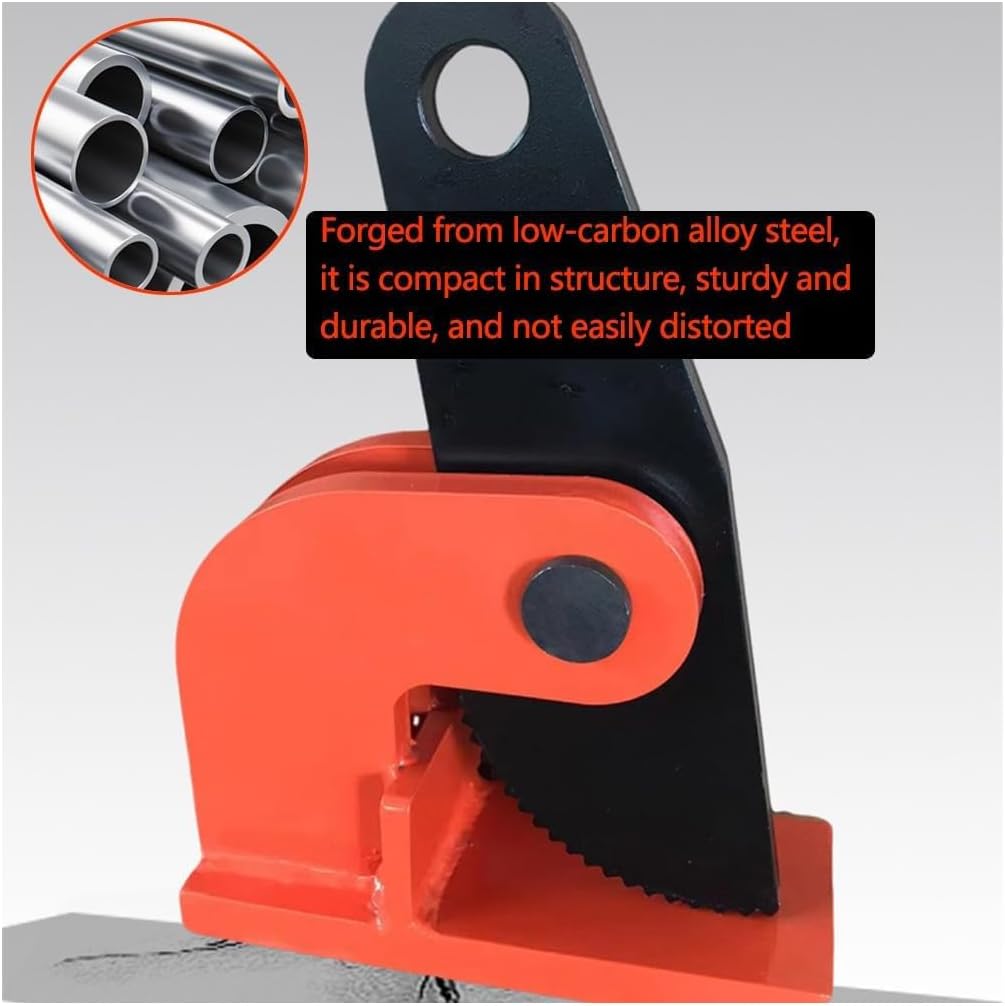 jiangjin 4 Inch Opening Steel Plate Clamp,Horizontal Plate Lifting Clamp,for Equipment Heavy Duty Lifting Tool(Size:1T)