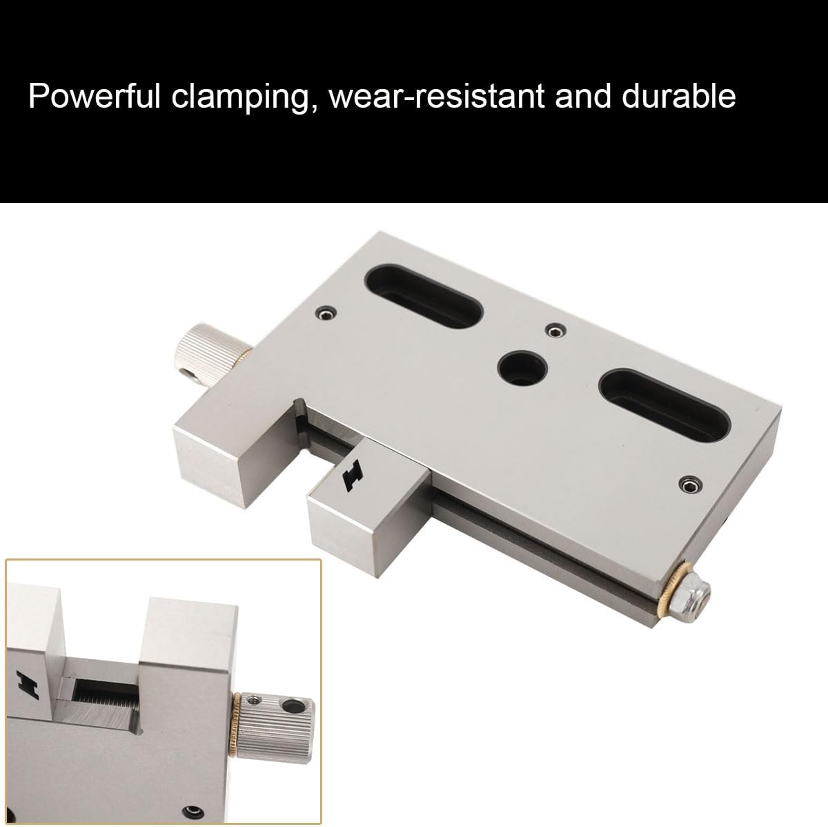 High Precision Toolmakers Vise,Stainless Steel Bench Vise 4 Inch Wire EDM Precision Manual Vise Slow-moving Wire Vise Opening 0-100mm Clamping Range 3Kg Load Fits CNC Wire Cutting Machine