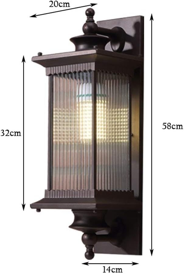 Wall Mounted Light Retro Wall Light Outdoor Die-cast Aluminum Wall Lamp Patio Door Balcony Doorway Villa Wall Sconce Lantern Garden Trading Wall Spotlights Garden landscape lights Waterproof Gla