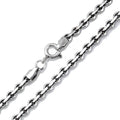 Silvershake Oxidized 3mm 925 Sterling Silver Cable Chain Necklace 18 to 24 Inch Jewelry for Women