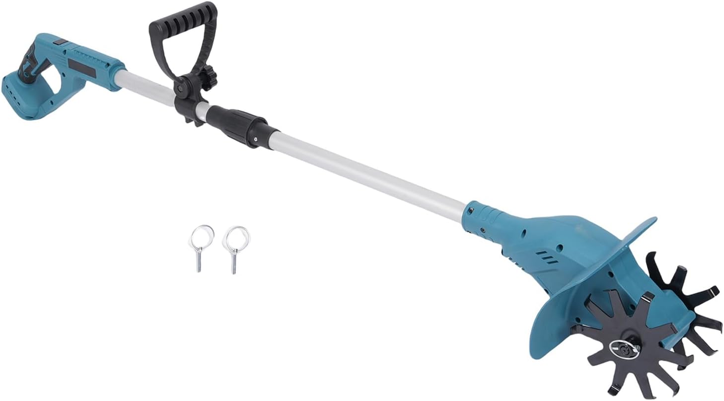 WALFRONT Cordless Tiller Cultivator 21V Electric Garden Tiller for Turning Soil, Weeding, Clearing Old (2)
