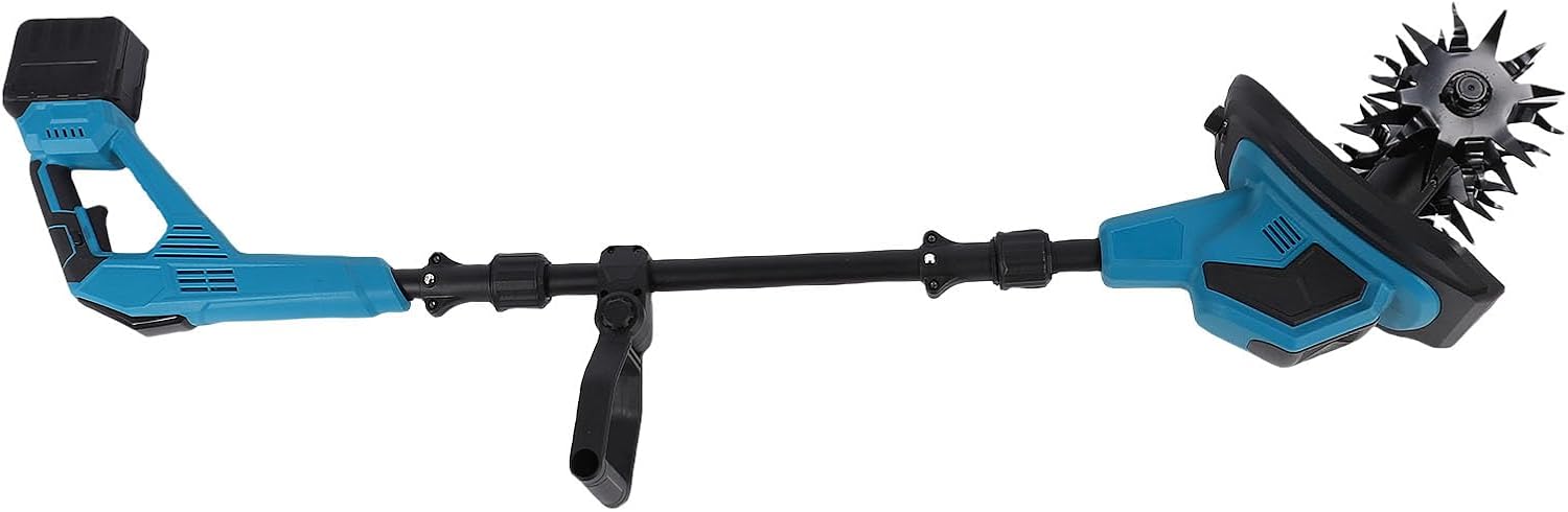 YWBL-WH Cordless Cultivator Electric Garden Tiller Cultivator 360RPM with 6Ah Battery for All Skill Levels, Enhance Gardening Flexibility (US Plug)