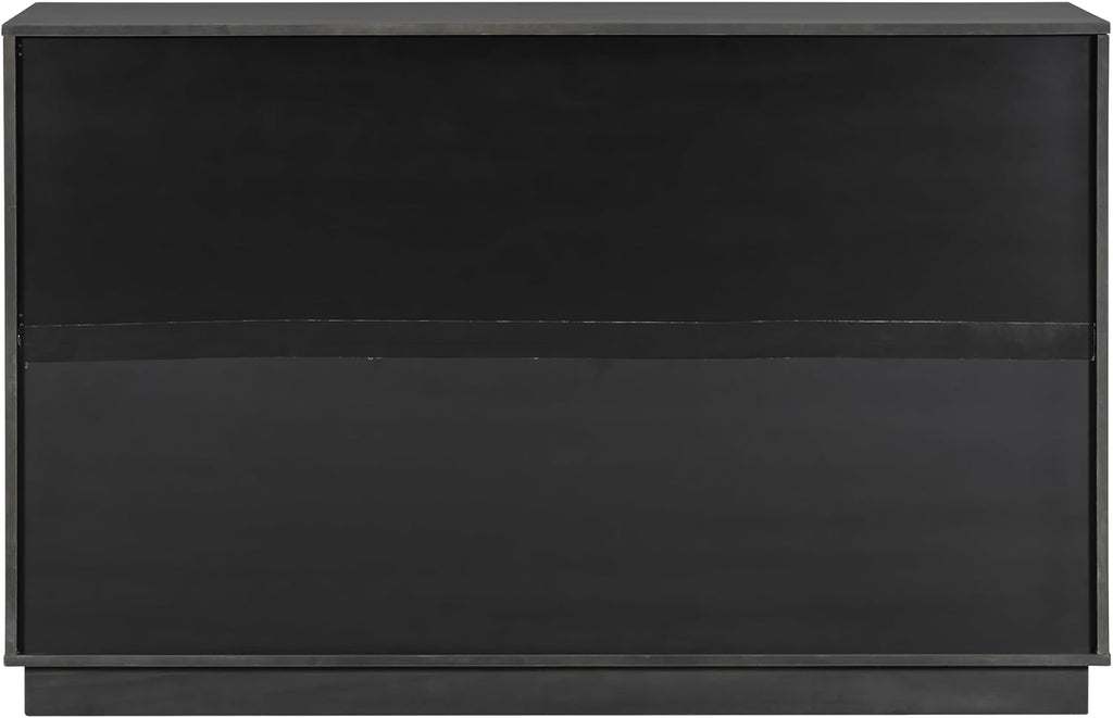 Christopher Knight Home Mia Modern Storage Cabinet with Doors and Drawers, Wooden Sideboard Cabinet with Adjustable Shelf, Freestanding Buffet Cabinet with Storage for Dining Room, Black