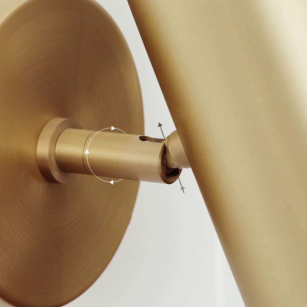 Wall Mounted Light Nordic Personality Creative Copper Wall Lamp Adjustable IP44 Outdoor Indoor Wall Light Ideal Bedside Reading Spot Lamp Waterproof Spotlight Garden Landscape Fixture Simple Bed