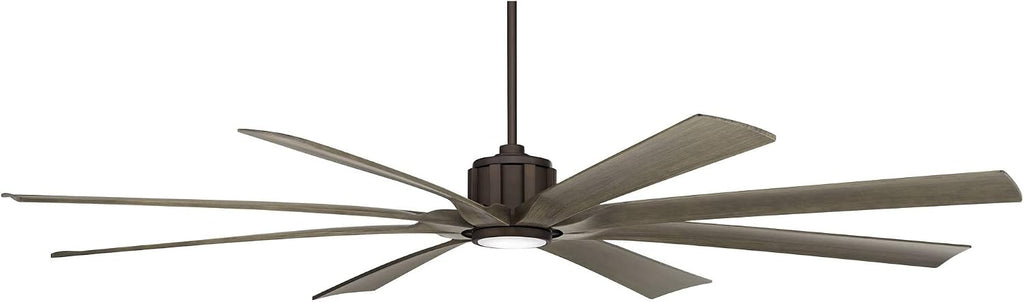 Possini Euro Design 80' Defender Rustic Farmhouse Indoor Outdoor Ceiling Fan with Dimmable LED Light Remote Control Oil Rubbed Bronze Damp Rated for Patio Exterior House Porch Gazebo Garage Barn