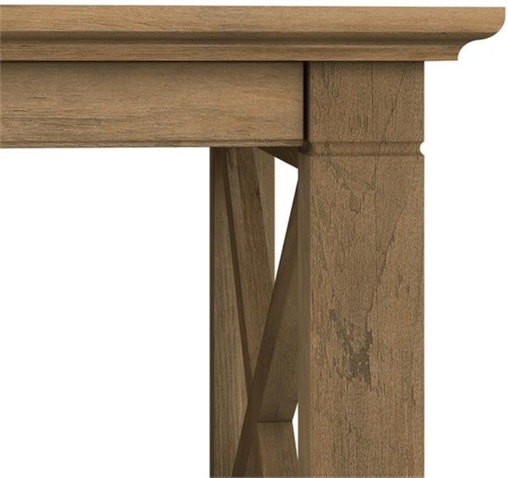 Bush Furniture Key West Tall TV Stand with Set of 2 Bookcases, Farmhouse Entertainment Center for 65 Inch Television, 17D x 60W x 66H, Reclaimed Pine