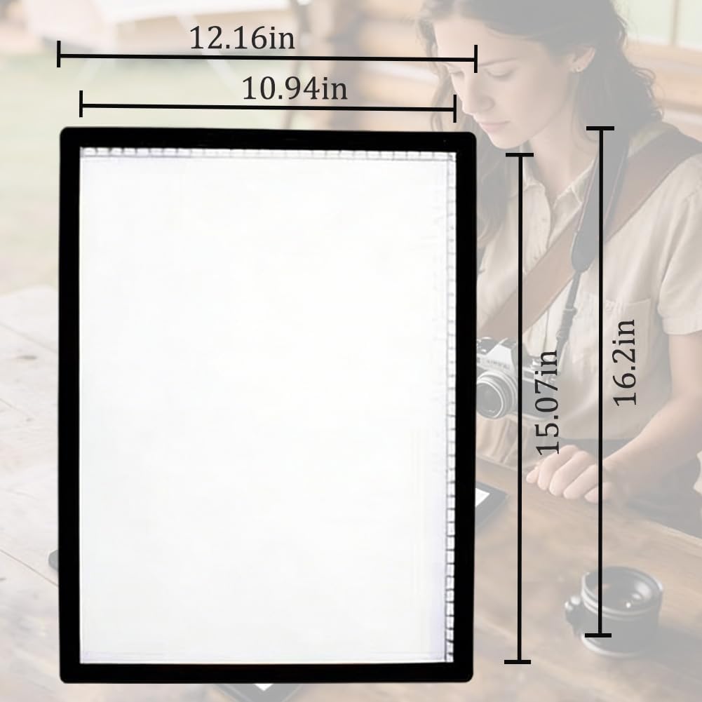 Portable Led Slide Viewer Light Box, Old Film Negative Scanner, Three Color Temperatures Adjustable, Ultra Thin Light Pad, Adjustable Brightness, Rechargeable, Long Standby Time, Comes with Stand