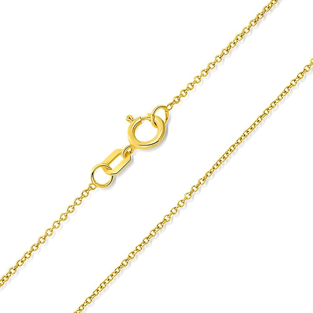 14k Yellow Gold God Grant Me the Serenity Prayer Pendant with Rolo Cable, Cuban Curb, or Figaro Chain Necklace