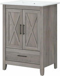 Bush Home Key West 24W Bathroom Vanity with Sink in Driftwood Gray
