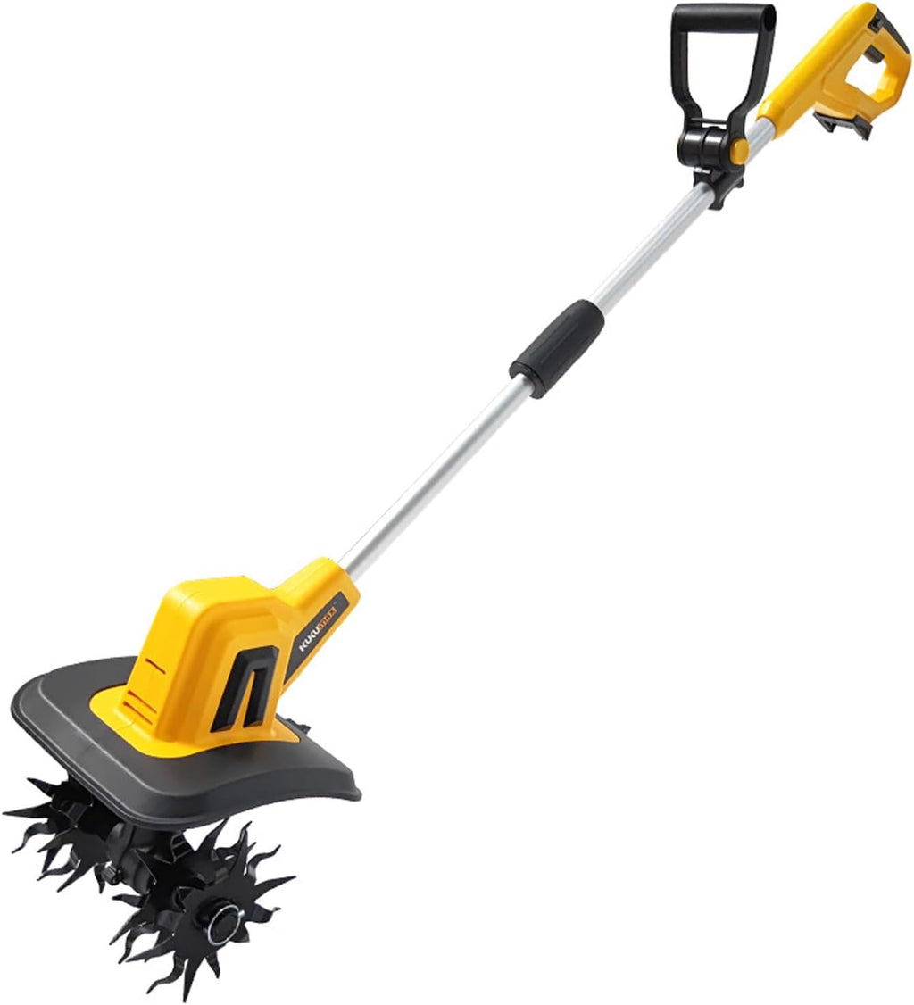 Small Tiller Cultivator, Hand Tiller,Tiller for Gardening,Electric Tiller Cultivator,Tiller Cultivator Cordless,Hand Cultivator for Garden Lawn Vegetable Patches Soil Digging (Four Blades)