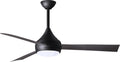 Matthews DA-BK-BB Donaire Outdoor Wet/Salt Water Rated 52' Marine-Grade Coastal Ceiling Fan with LED Light & Remote, Matte Black with Brushed Bronze