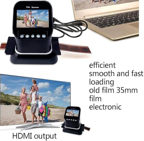 Film Scanner, High Resolution 22 Mega Pixels Slide Negative Photo Scanner with 4.3' LCD Screen and Built-in 128MB Memory