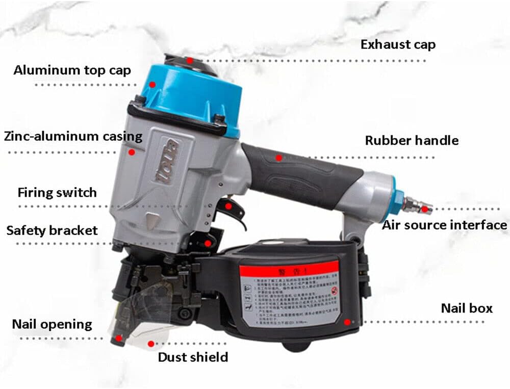 CN55 Pneumatic Nailing Machine Air Nail Gun for Wooden Furniture Air Nailer Magazine Nailing Machine Hand Air Coil Siding Nail Gun Tool