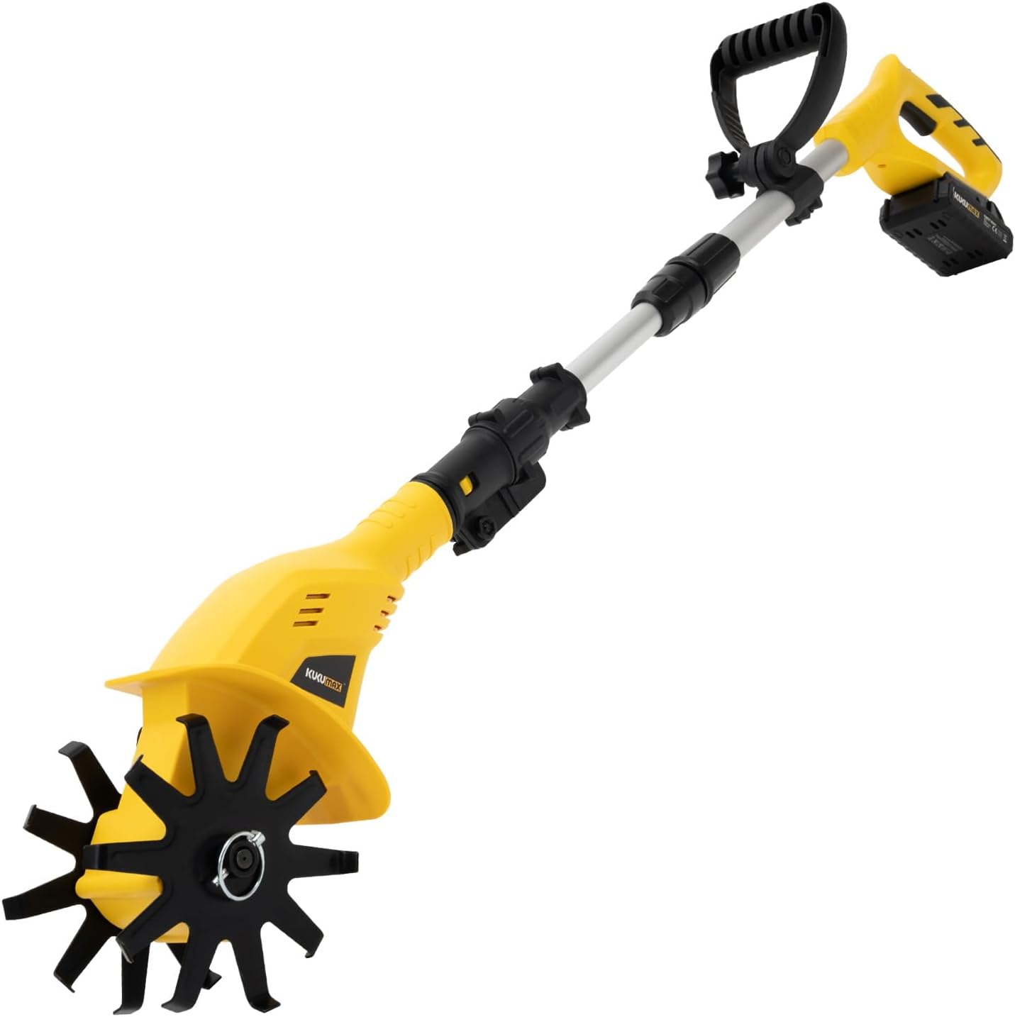 Electric Tiller Cultivator, 250RPM Electric Garden Tiller, 20V Portable Garden Rototiller, 3.9In Tilling Width, 6.7In Depth Garden Rototiller for Lawn/Gardening/Soil Cultivation