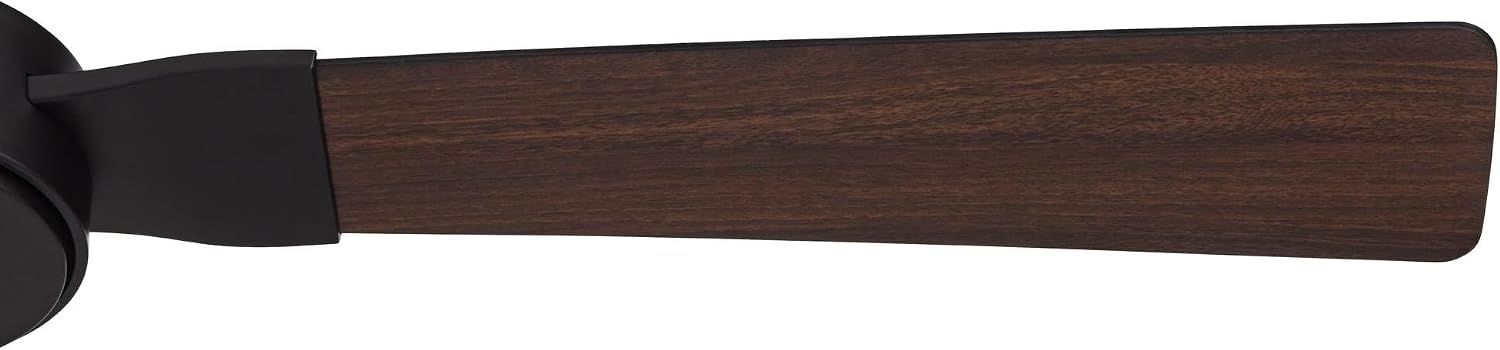 Casa Vieja 60' Invictus Modern Industrial Indoor Outdoor Ceiling Fan 3 Blade Remote Control Matte Black Finish Dark Walnut Wood Finish Blades Bedroom Patio Living Room Kitchen Damp Rated DC Motor