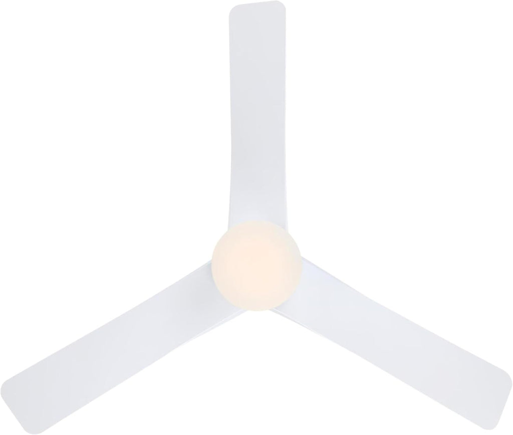 Westinghouse Lighting Alta Vista Contemporary Indoor/Outdoor Ceiling Fan, Dimmable LED Light Fixture with Opal Frosted Glass, Remote Control, 52 Inch, Matte White Finish, DC Motor