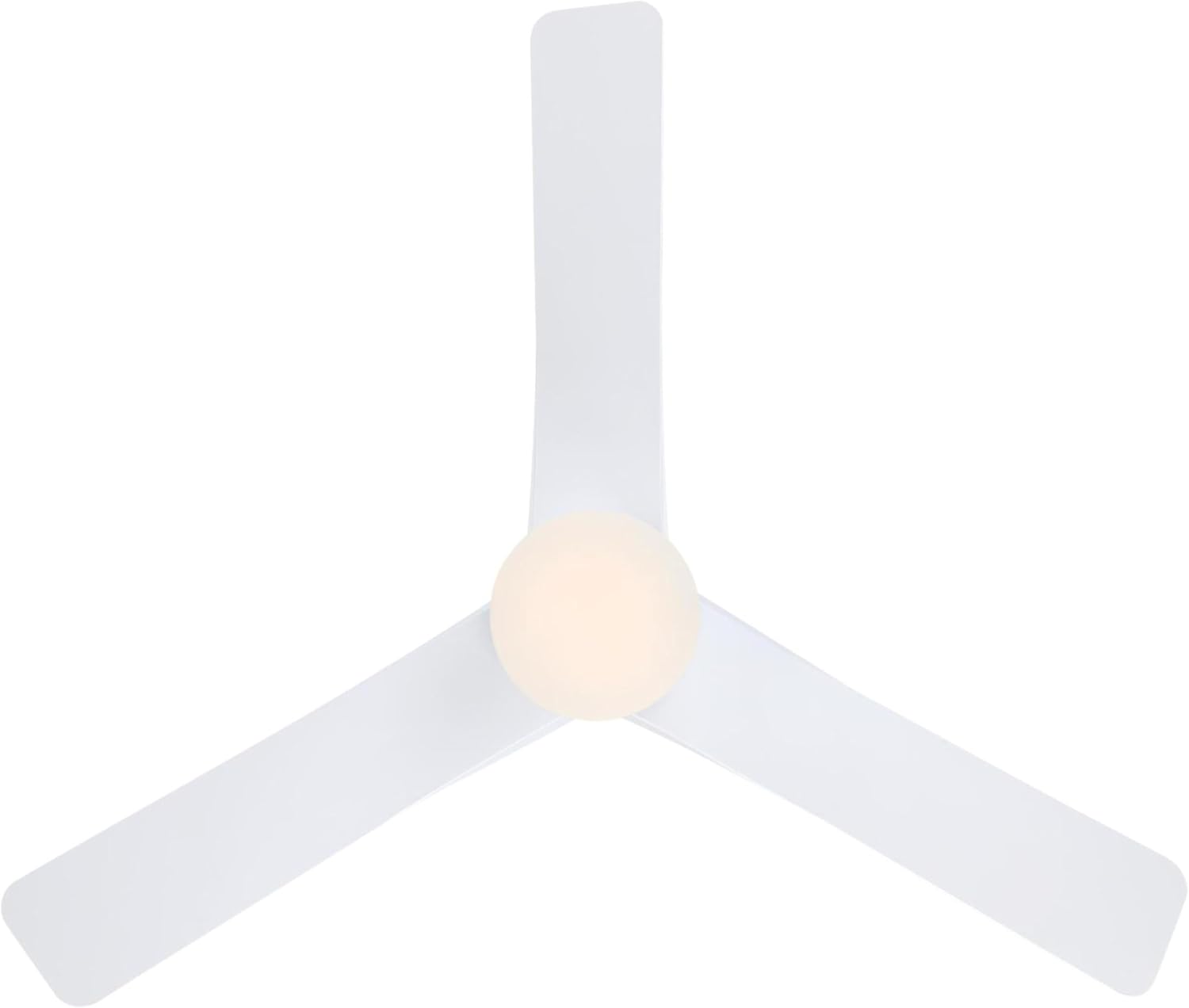 Westinghouse Lighting Alta Vista Contemporary Indoor/Outdoor Ceiling Fan, Dimmable LED Light Fixture with Opal Frosted Glass, Remote Control, 52 Inch, Matte White Finish, DC Motor