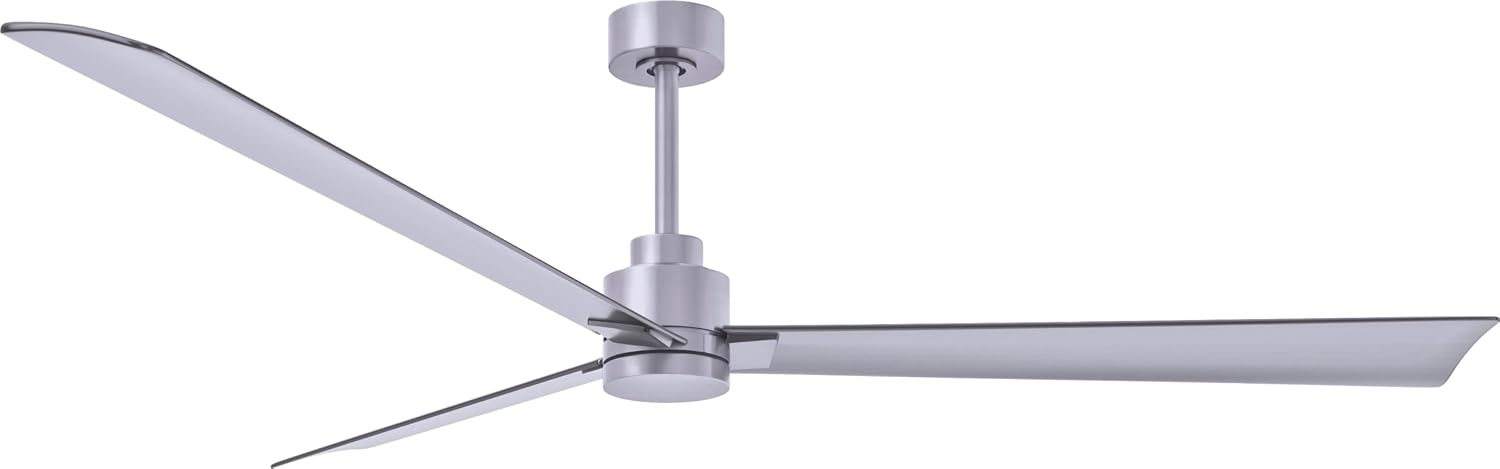 Matthews AK-BN-BN-72 Alessandra Wet Rated 72' Outdoor Ceiling Fan without Light, Remote Included, Silent DC Motor, Brushed Nickel