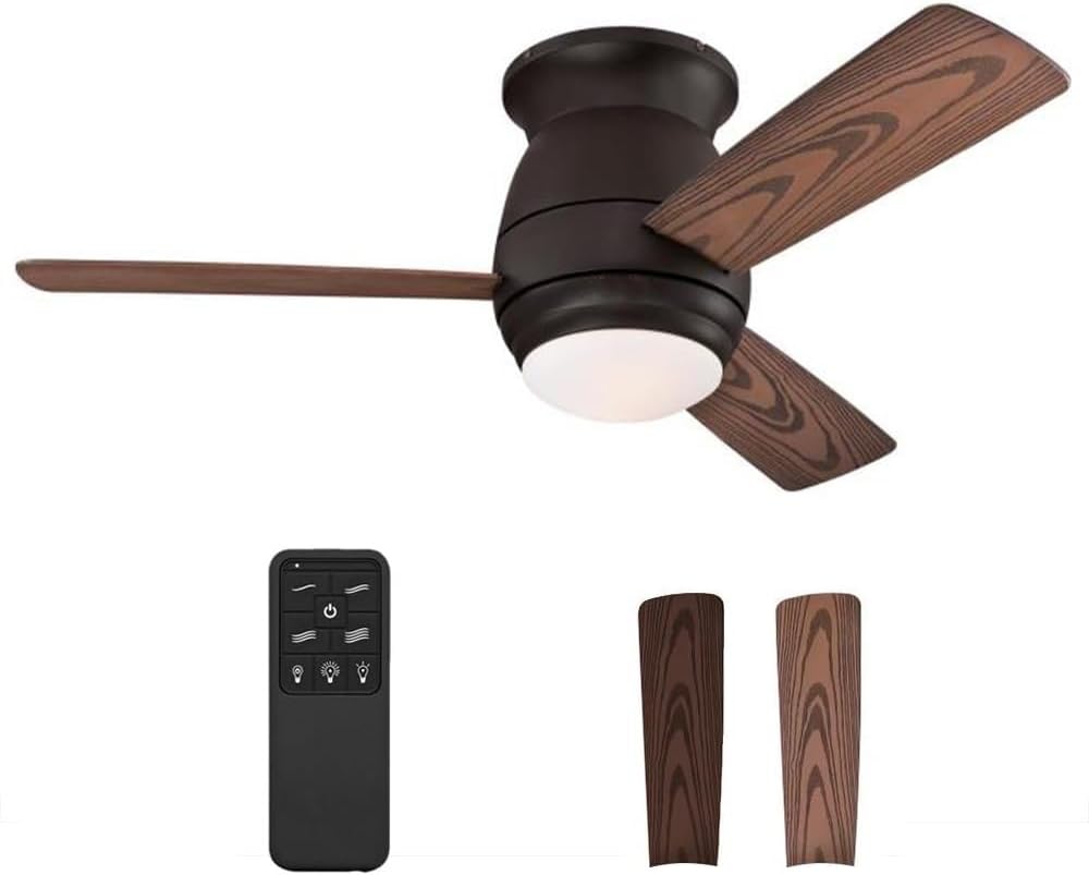 Ciata 44-inch Ceiling Fans with Lights – Smart Ceiling Fan for Bedroom/Living Room – Advanced Ceiling Fan with Remote Compatible with Alexa/Google Home – Wi-Fi Fans for Home – Black Bronze Finish